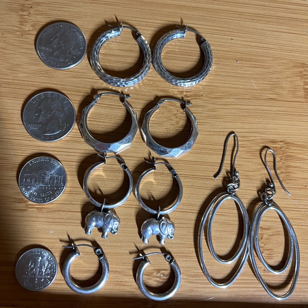 925 silver earrings, choose the one you like for $12 each pair
